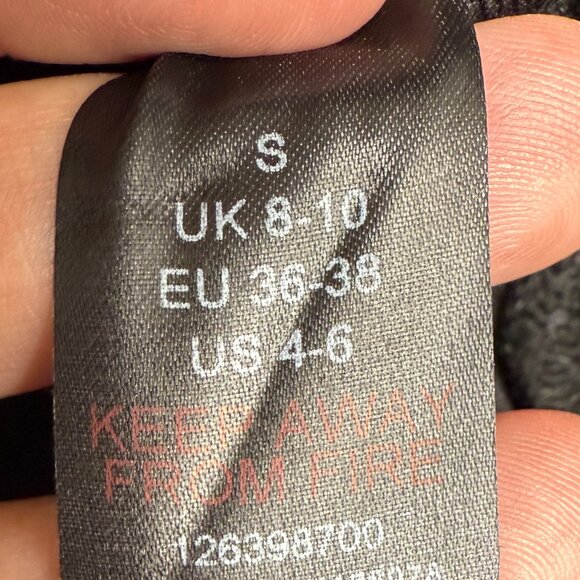 NWT Women's TOPSHOP Borg Quarter Zip Black Fleece Pullover Hoodie | Size S - Picture 6 of 8